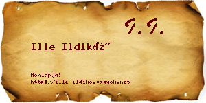 Ille Ildikó névjegykártya